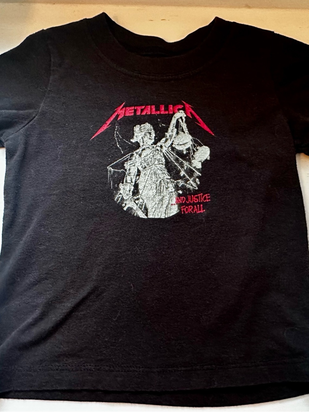Kids Black Graphic Tee - And Justice For All